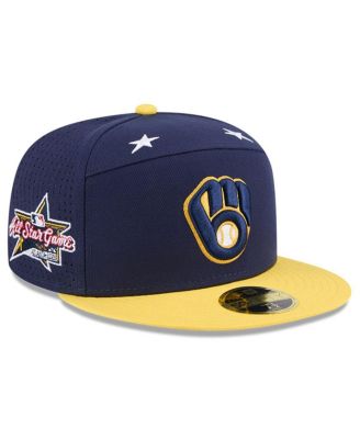New Era - Men's Navy/Gold Milwaukee Brewers 2025 MLB All-Star Game Side Patch 59FIFTY Fitted Hat
