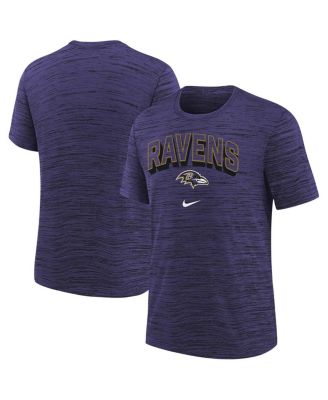 Nike - Big Boys and Girls Purple Baltimore Ravens Sideline Velocity Performance T-Shirt