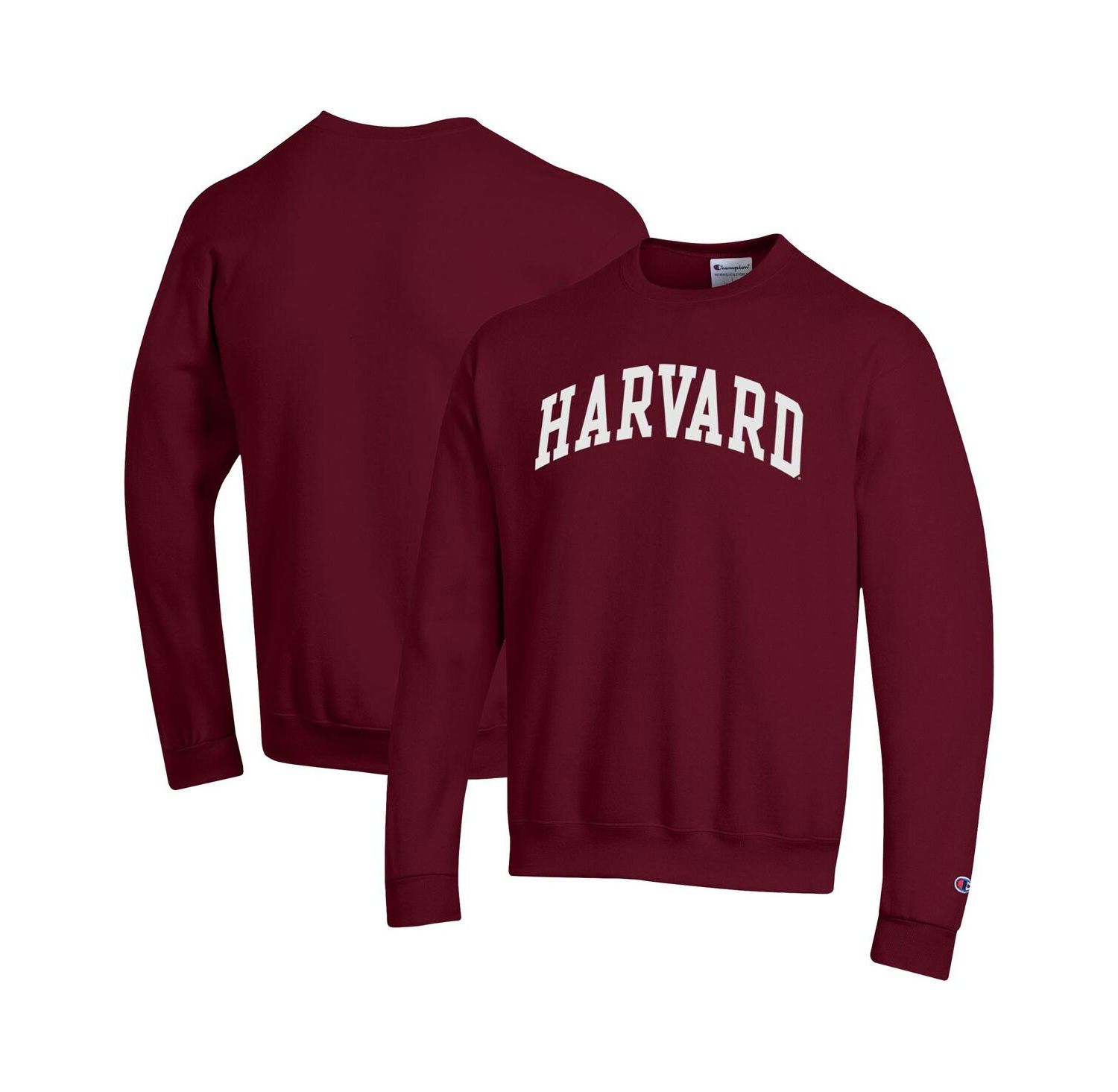 Men's Crimson Harvard Crimson Basic Arch Fleece Pullover Sweatshirt