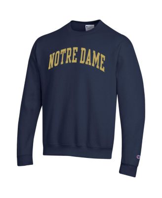 Men's Navy Notre Dame Fighting Irish Basic Arch Fleece Pullover Sweatshirt