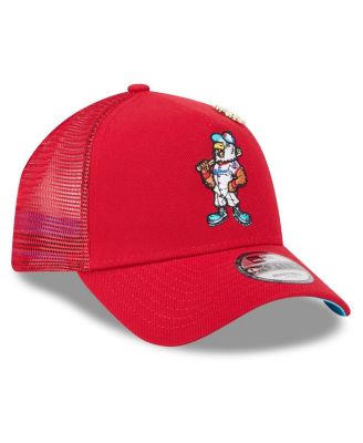 Men's Red Washington Nationals 2025 Big League Chew A-Frame 9FORTY Adjustable Trucker Hat