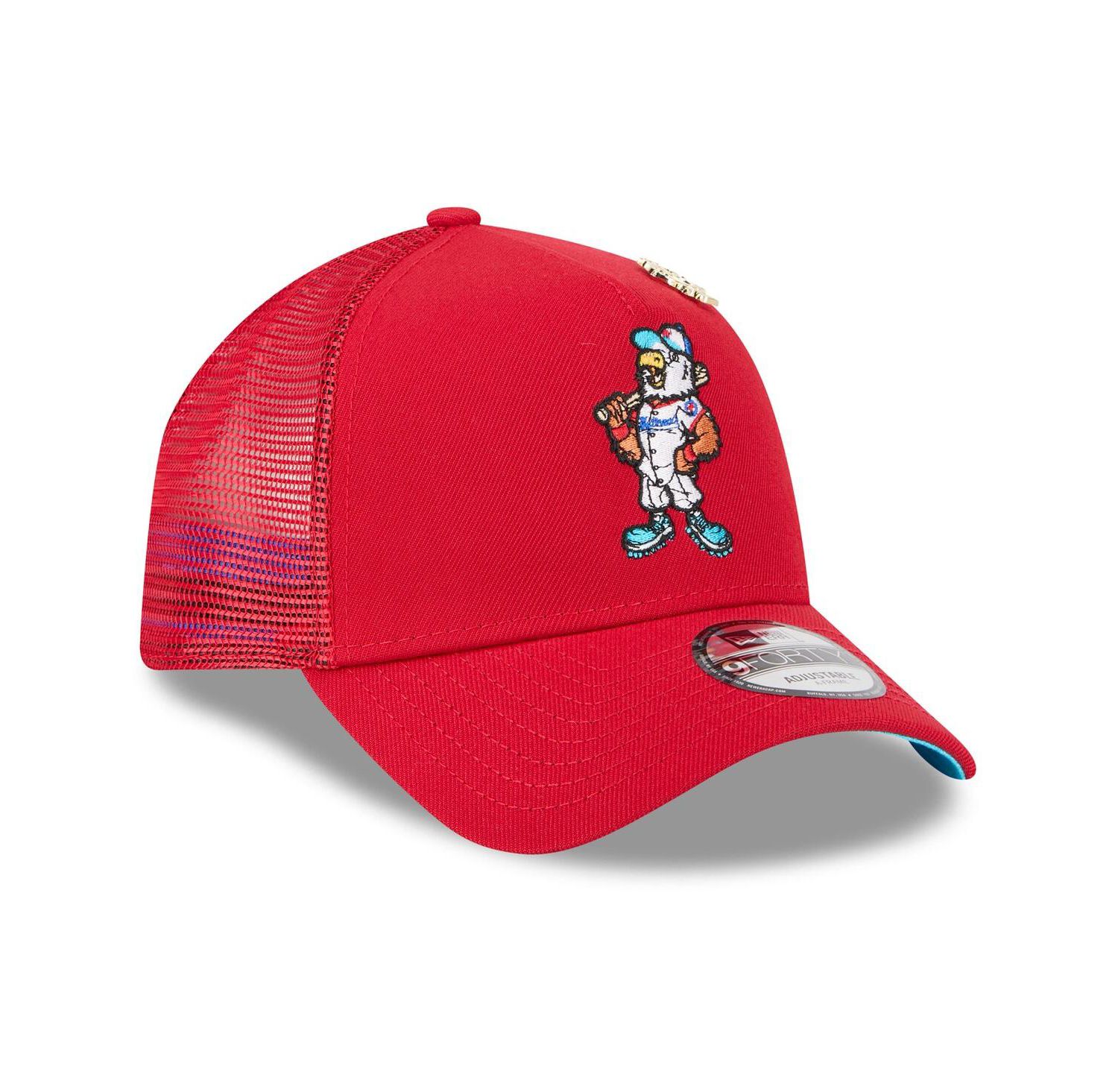 Men's Red Washington Nationals 2025 Big League Chew A-Frame 9FORTY Adjustable Trucker Hat