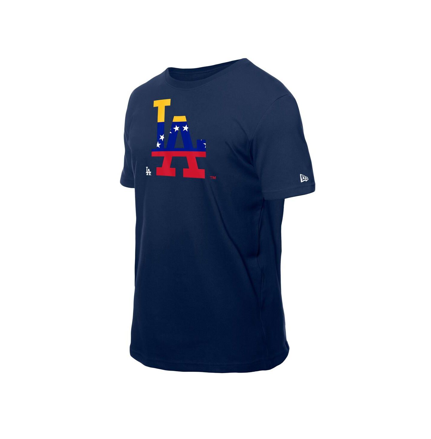 Мужская футболка New Era Navy Los Angeles Dodgers Venezuelan Flag Logo — фото 2