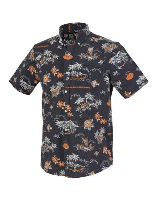 Men's Navy Chicago Bears Throwback Kekai Performance Button-Down Shirt