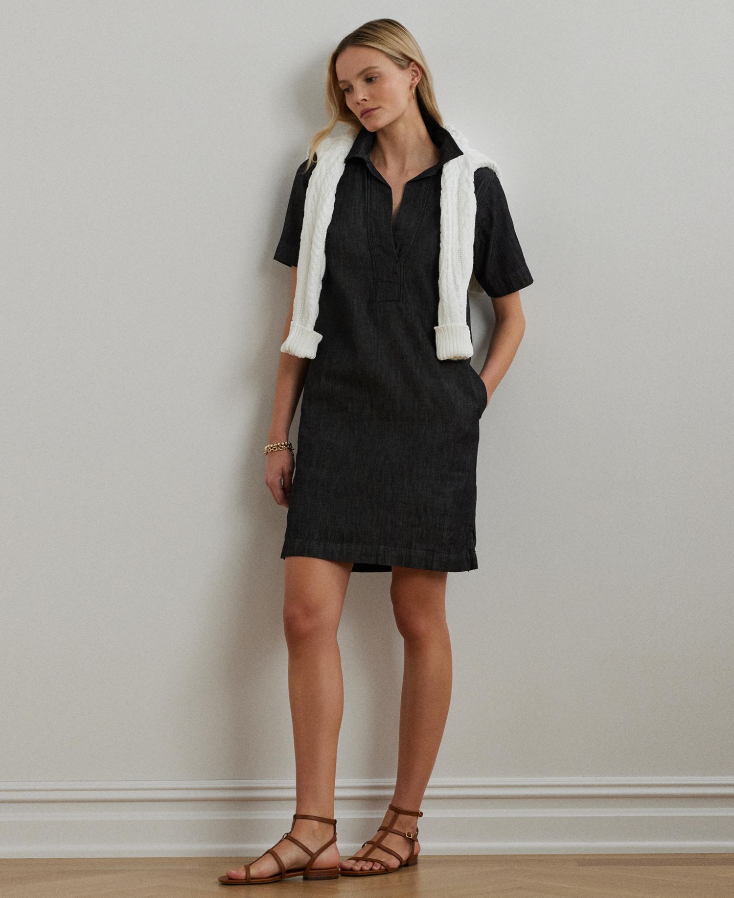 Denim Cotton Shift Dress