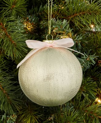 Gilded Glamour Gilded Glamour Bow-Trim Satin Ball Ornament, Macy's Exclusive