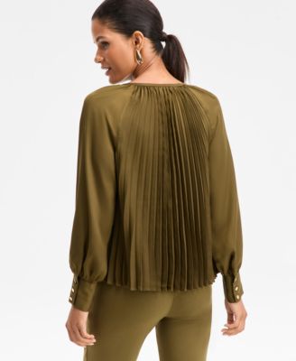 Women's Pleated V-Neck Blouse, Macy's Exclusive 