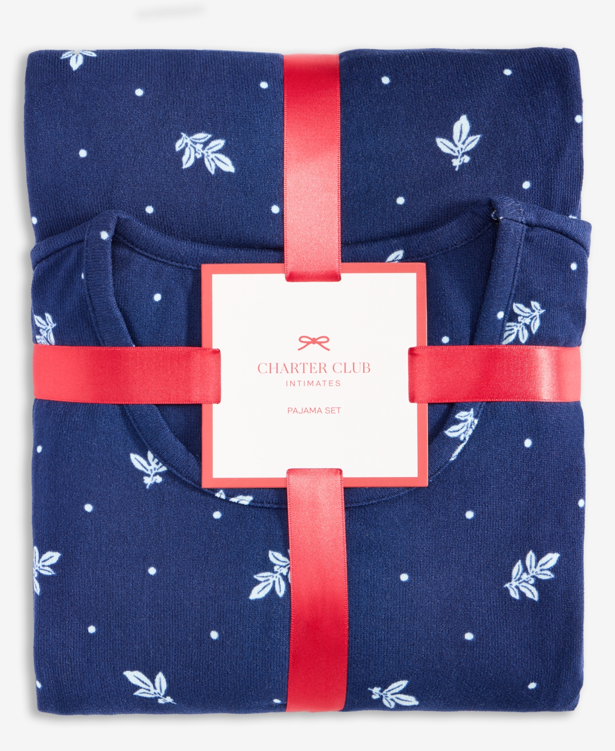 Charter Club Plus Size Long-sleeve Henley Knit Pajama Set In Blue