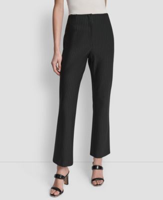 DKNY Women's Mid-Rise Pinstripe Pants - Macy's
