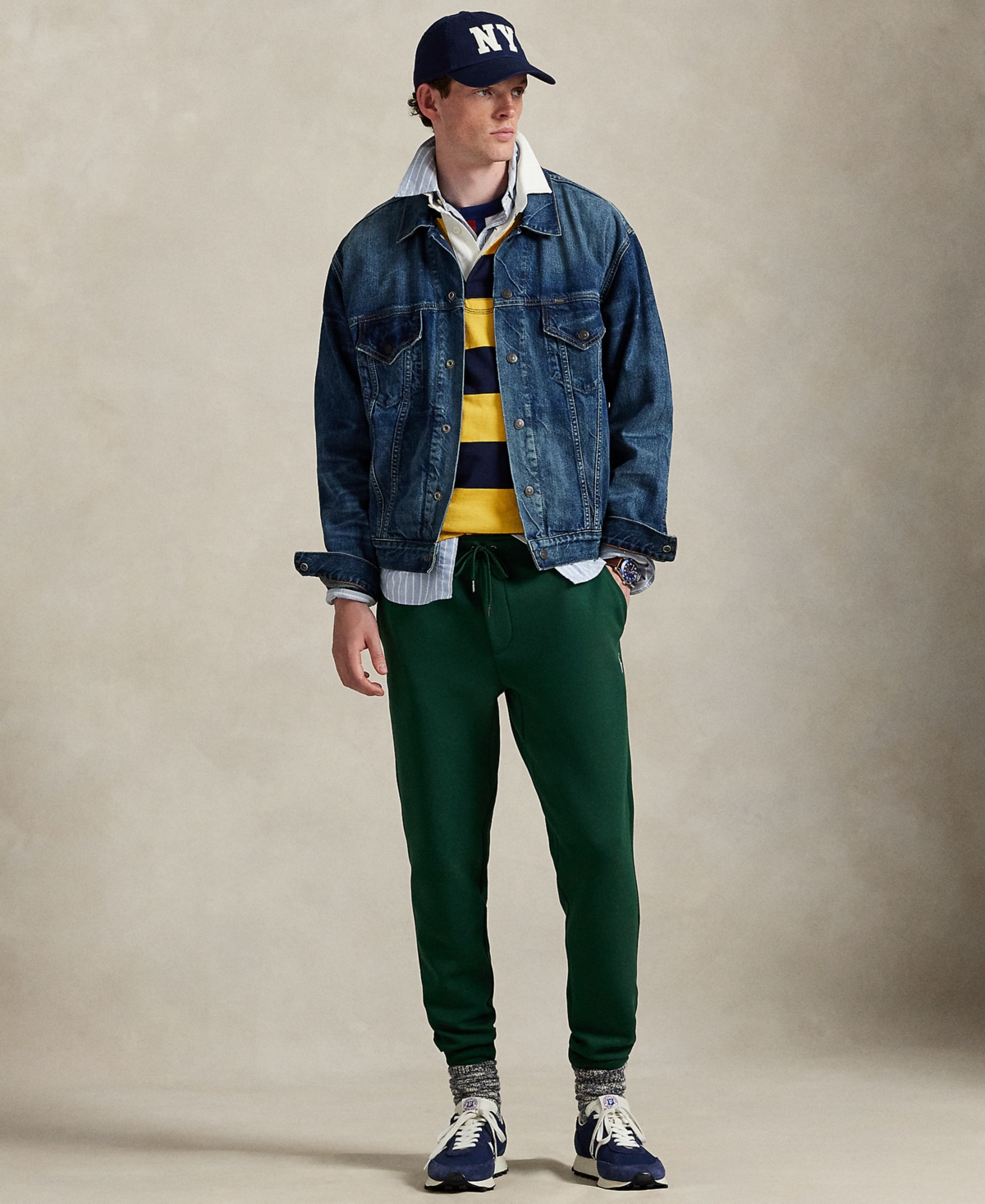 Polo Ralph Lauren Men's Double-knit Jogger Pants In Green