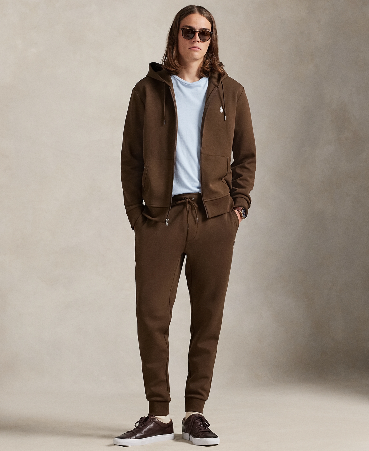 Polo Ralph Lauren Men's Double-knit Jogger Pants In Brown