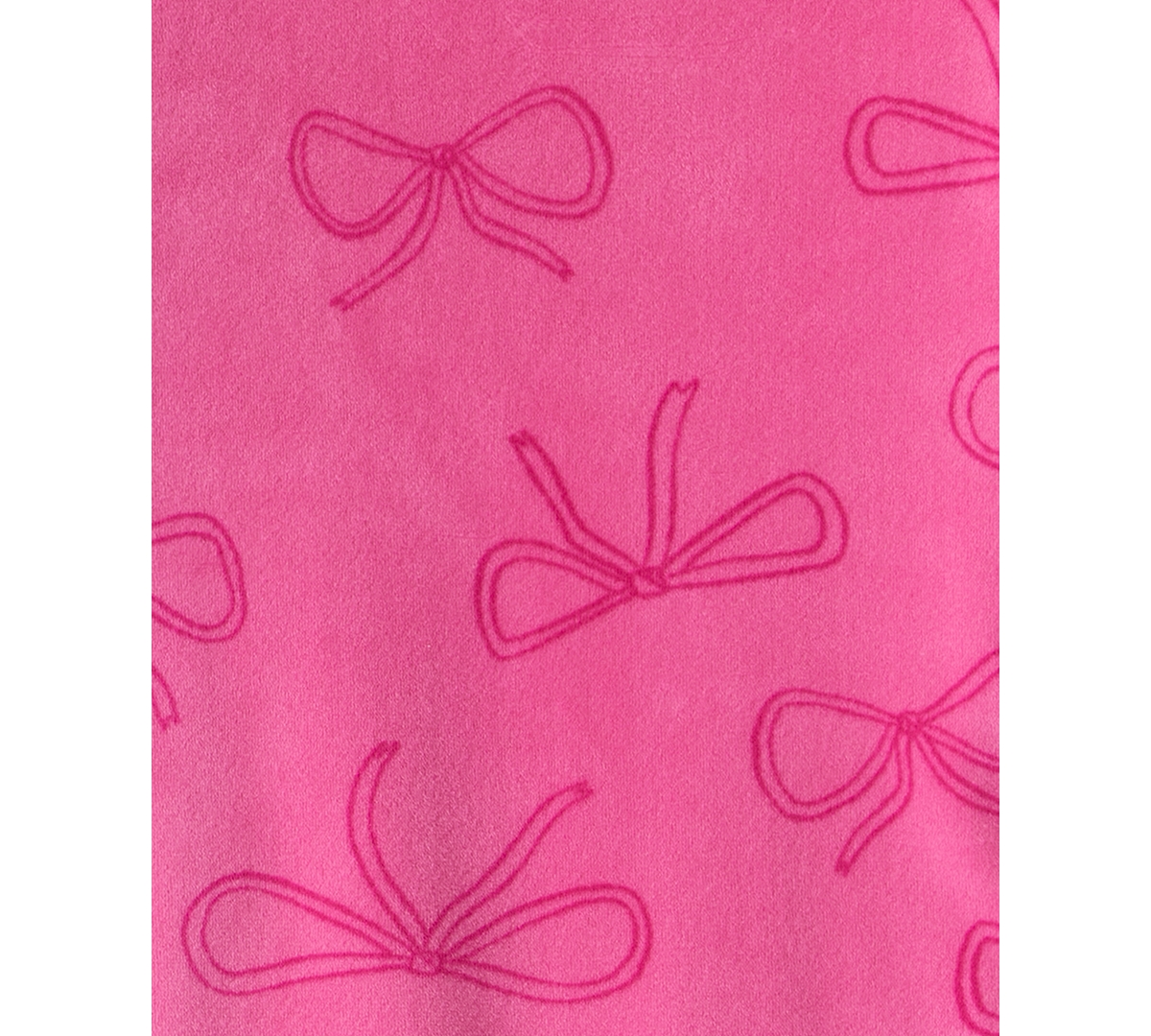 Carter's Toddler Girls Bow-print Velour Long-sleeve 2-piece Pajamas In Pink
