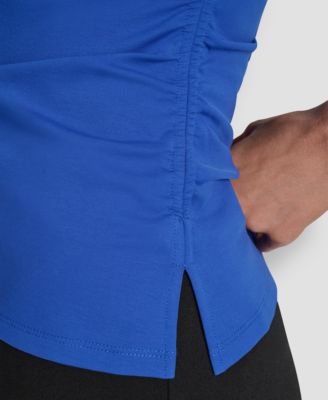 Women's Sleeveless Side-Slit Ruched Top 