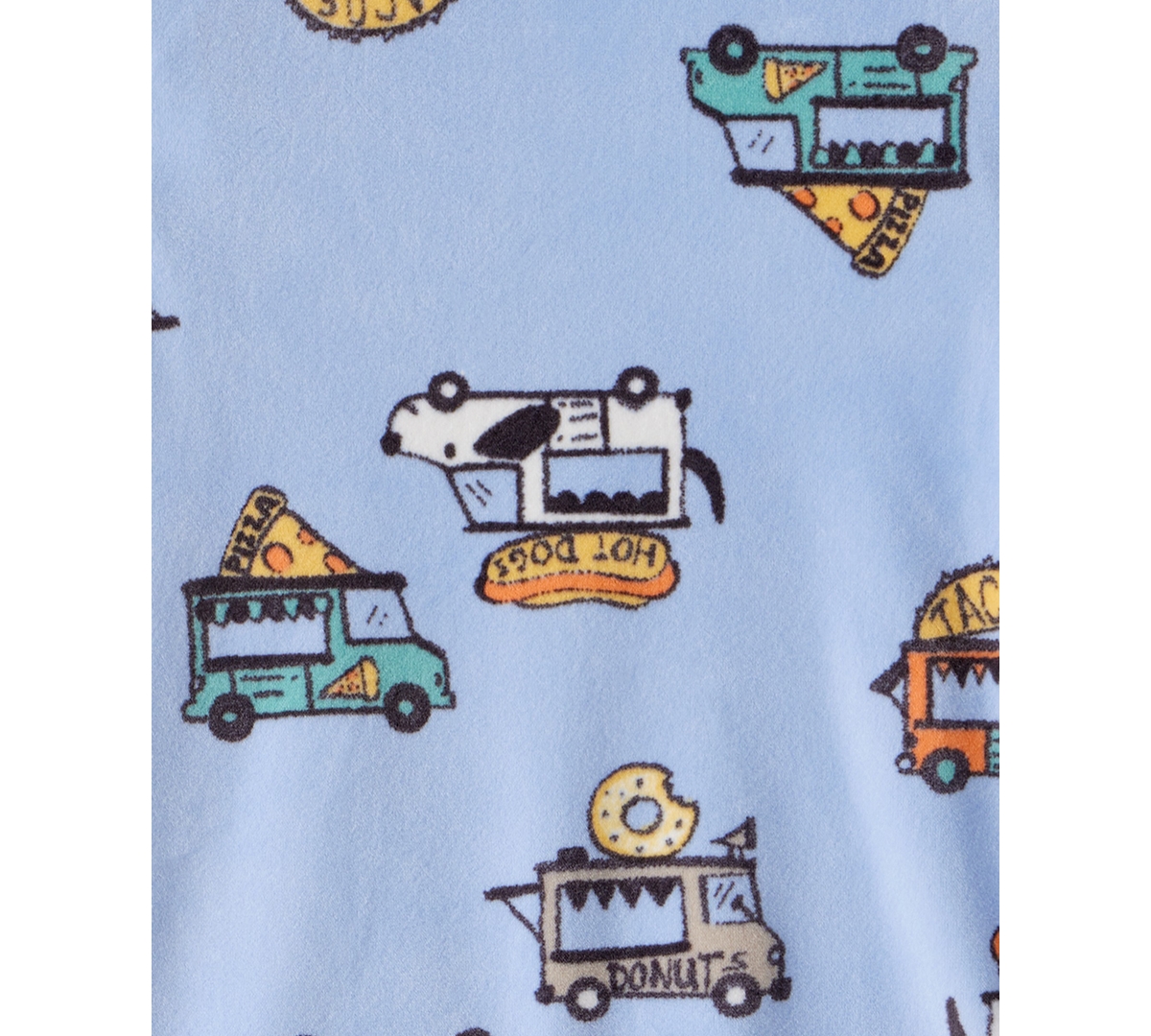 Carter's Toddler Boys Truck-Print Velour Long-Sleeve 2-Piece Pajamas