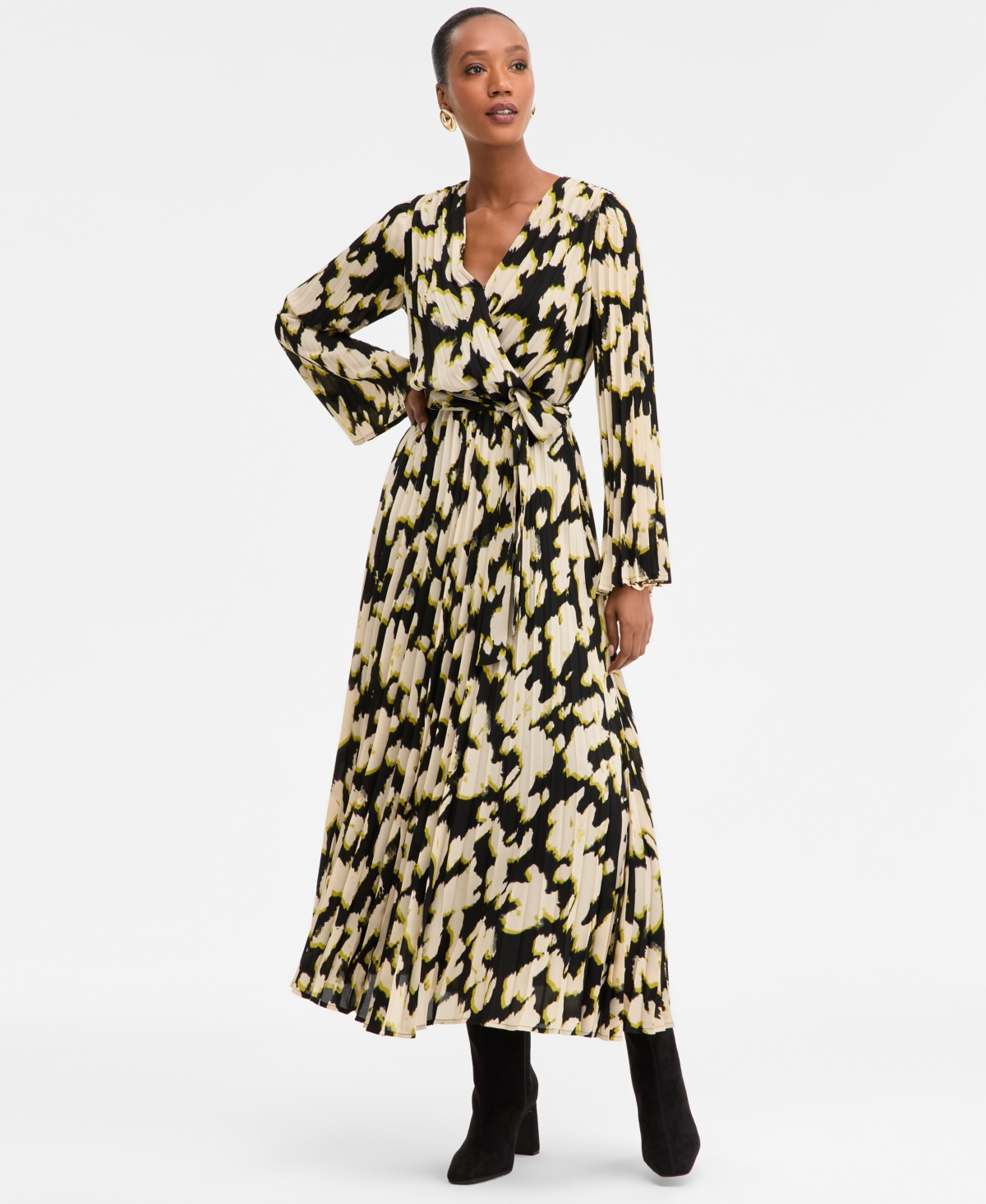 Inc International Concepts Women's Printed Surplice-neck Maxi Dress, Macy's Exclusive In Multi