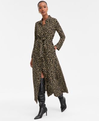 I.N.C. International Concepts - Women's Collared Long-Sleeve Maxi Dress