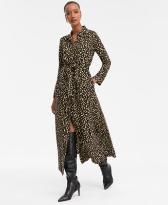 I.N.C. International Concepts Women's Collared Long-Sleeve Maxi Dress,  Macy's Exclusive - Macy's