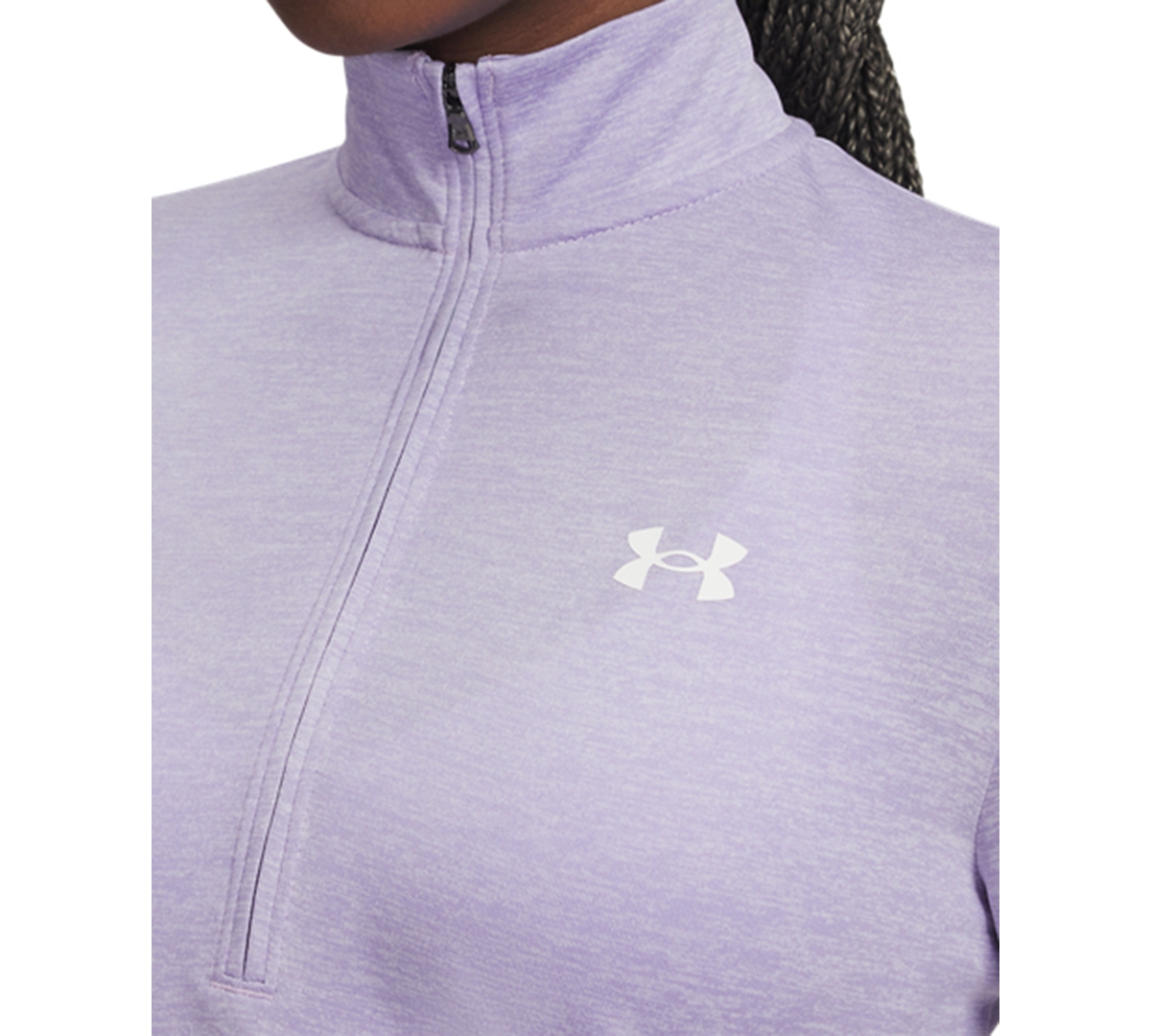 Under Armour Women's Twist Tech Quarter-zip Logo Top In Purple
