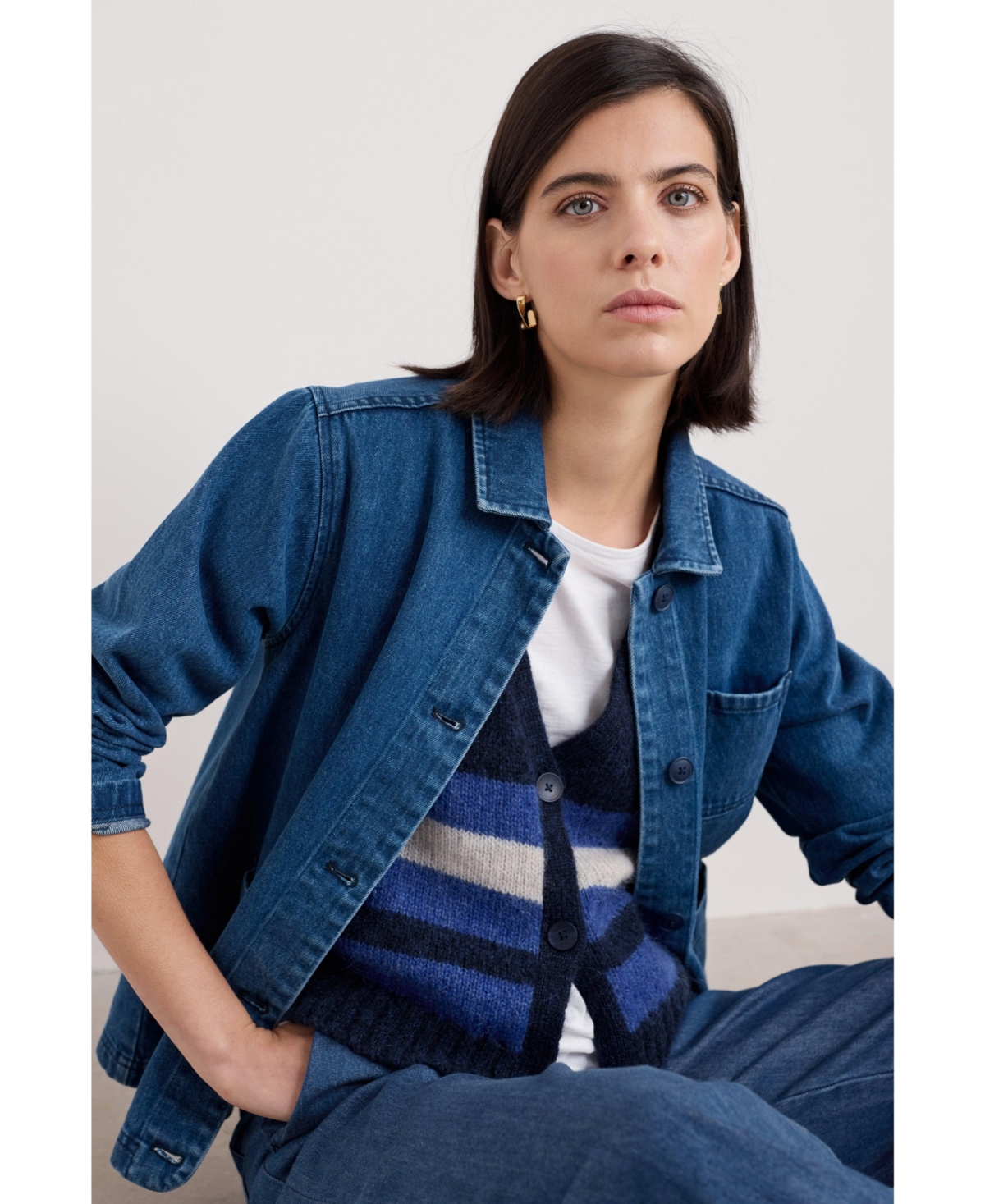 Women's Reading Rocks Jacket Ii - Mid wash high twist