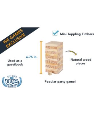 Mini Wooden Blocks Stacking Tower Game - 5.5 inches Tall