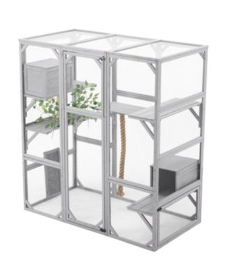 Outdoor Cat House Catio with Condos