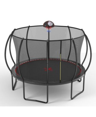 12FT trampoline Pumpkin- Black Red