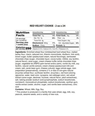 Red Velvet Cookies Gift Box, 24 Cookies