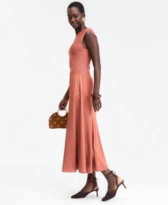 Women's Mixed-Media Sweater Dress, Macy's Exclusive 