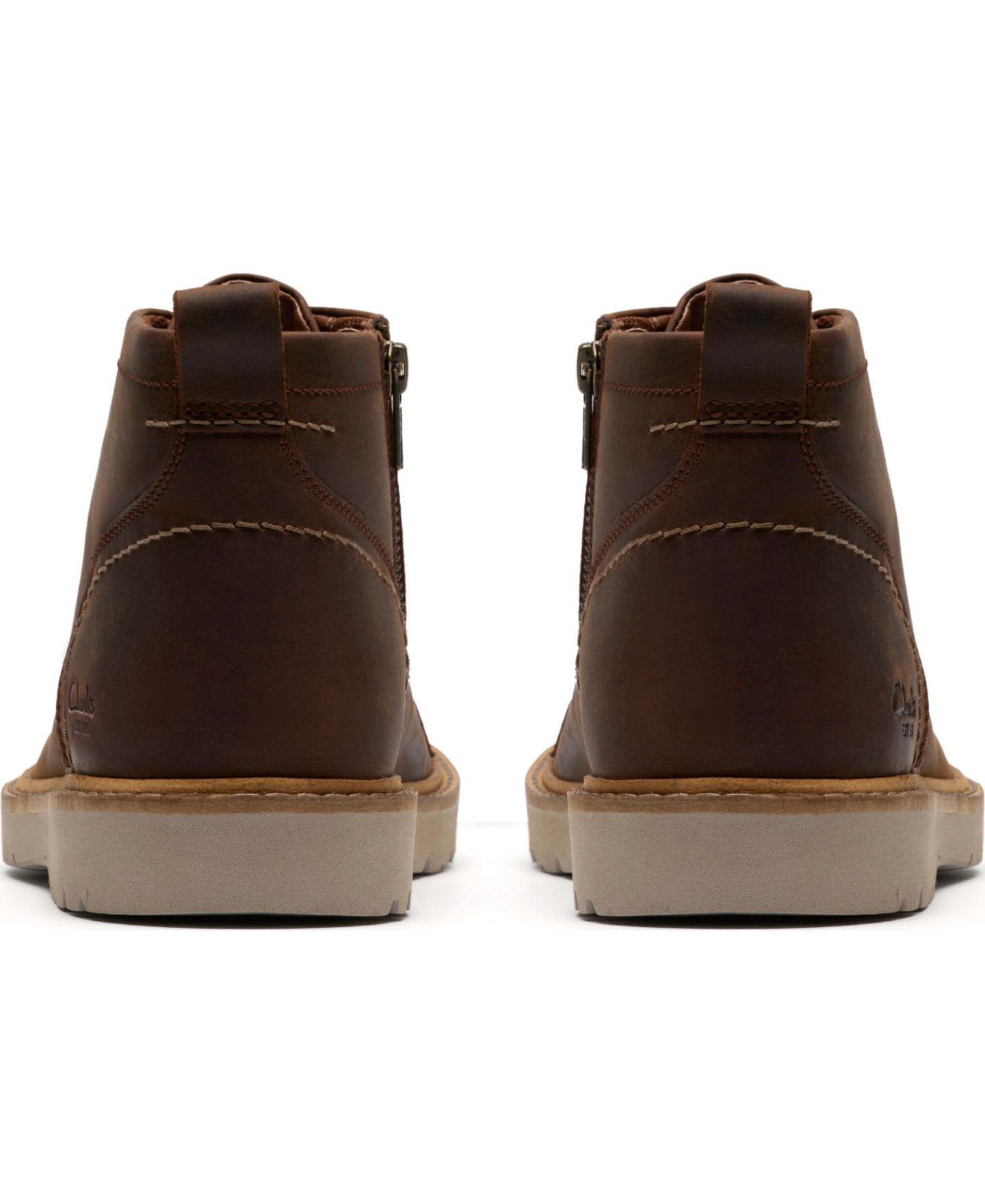 Мужские ботинки Clarks Collection Weltridge Zip, цвет: Рыжевато-коричневый кожаный — фото 3