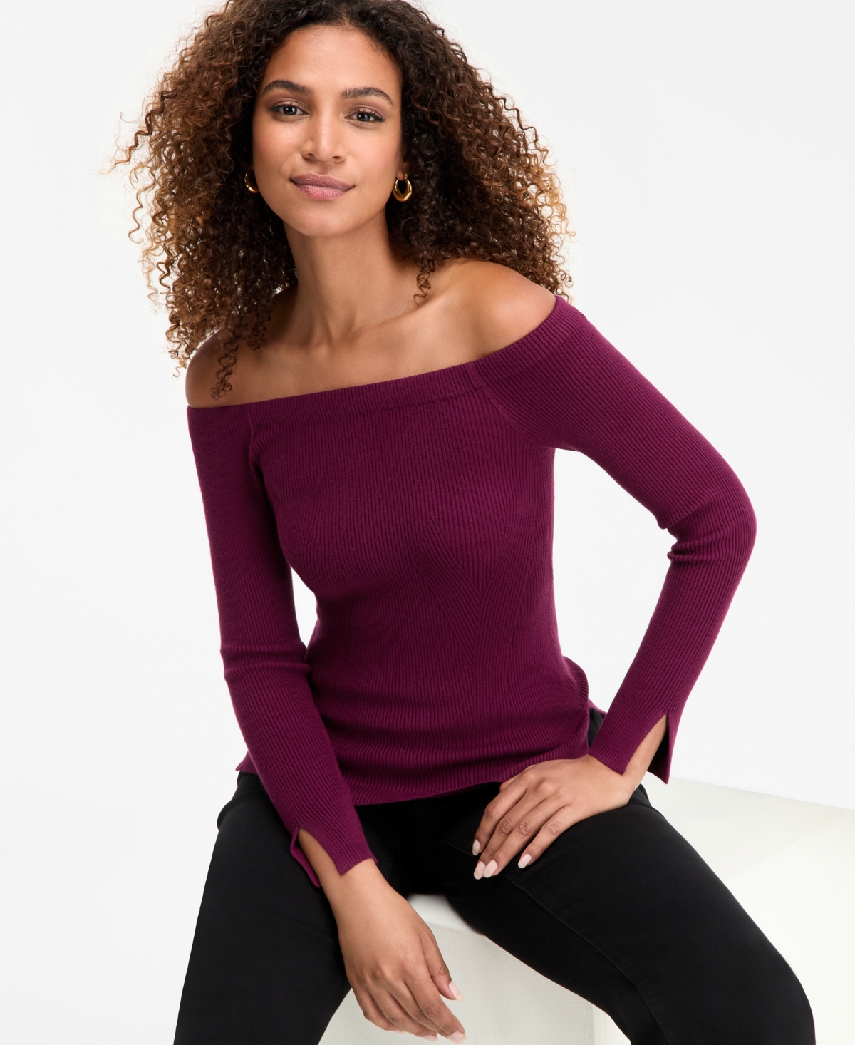 I.n.c. International Concepts Women's Wide-Neck Sweater, Macy's Exclusive