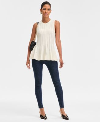 Women's Godet-Pleat Sleeveless Sweater, Macy's Exclusive 