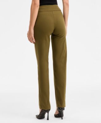 Women's Tummy-Control Pull-On Straight-Leg Pants, 0-28W, Created for Macy's