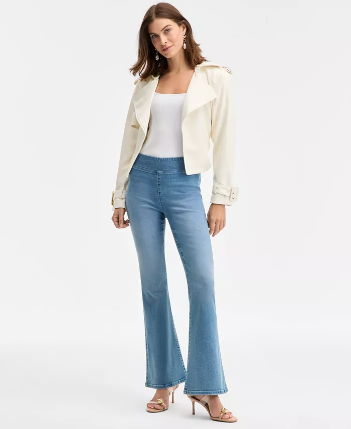 Women's High-Rise Pull-On Flare-Leg Jeans - thumbnail 6