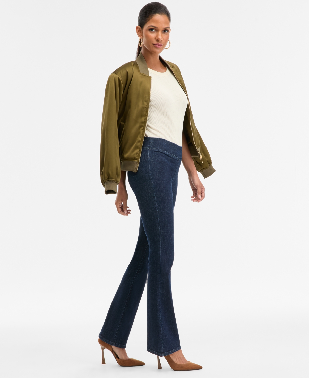 Inc International Concepts Women's High-rise Pull-on Bootcut Jeans, Macy's Exclusive In Blue