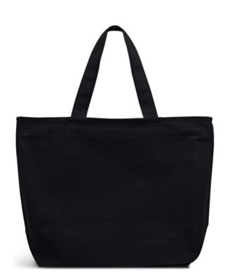 Face To Face Check Large Zip Top Tote Bag