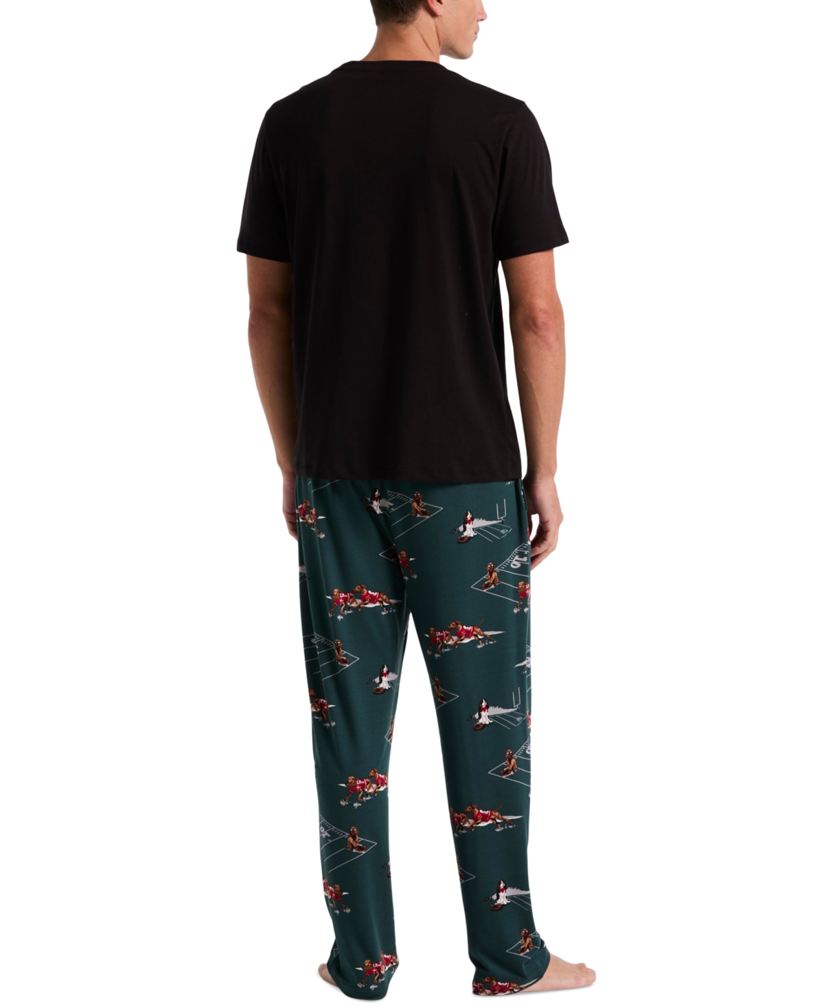 Perry Ellis Portfolio Men's Football Dog Pajama Pants In Multi