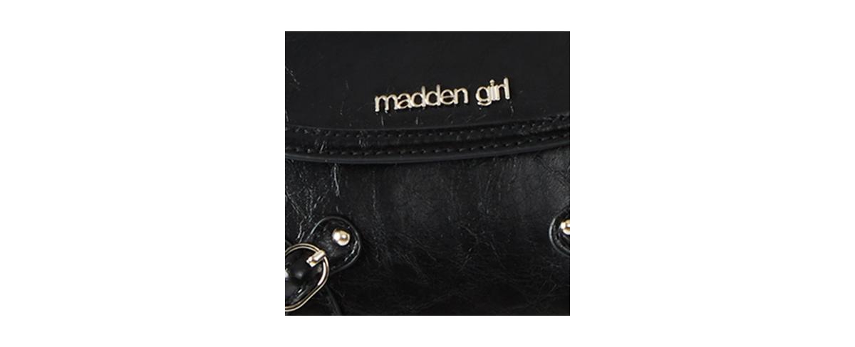 Madden Girl Lilithc Crinkle Top Handle Satchel Bag In Black