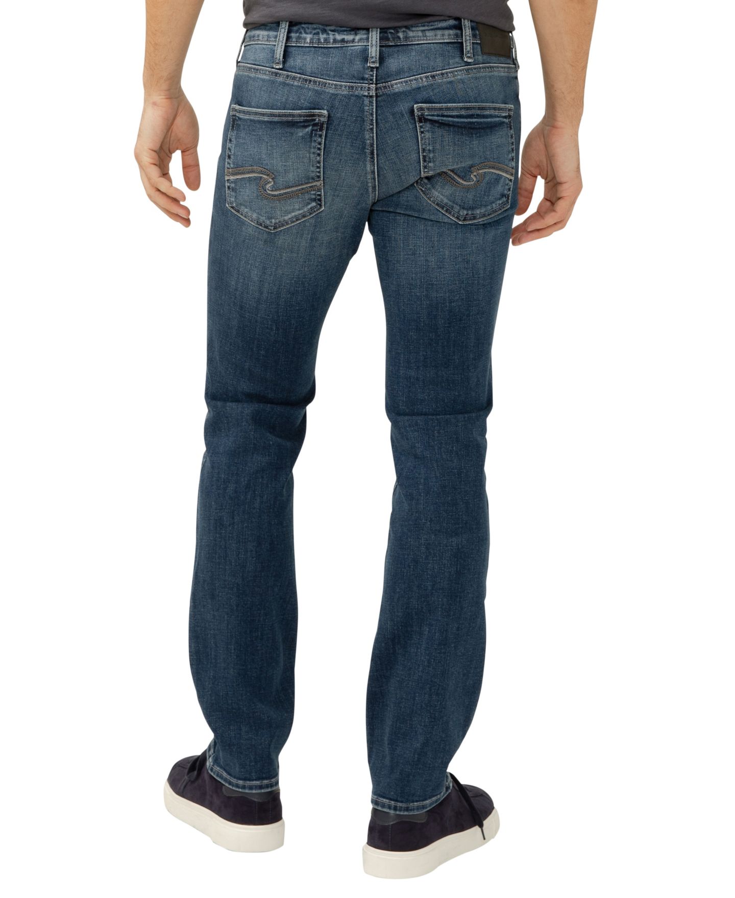 Мужские джинсы Silver Jeans Co. Allan Slim Fit Straight Leg, цвет: Ace — фото 3