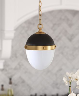 Aurelia 13" Metal Pendant with Glass Shade