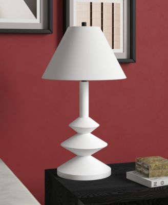 Abilene 28" Resin Triple Gourd Lamp with Fabric Shade