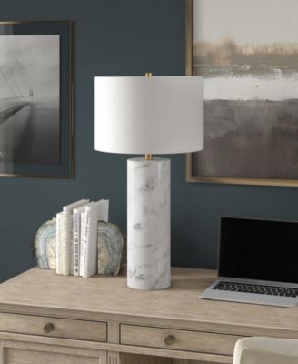 Elise 29.5" Metal Table Lamp with Fabric Shade