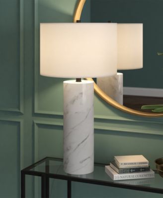 Elise 29.5" Metal Table Lamp with Fabric Shade