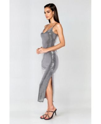 Women's Disco Dot Maxi Tank Bodycon Dress