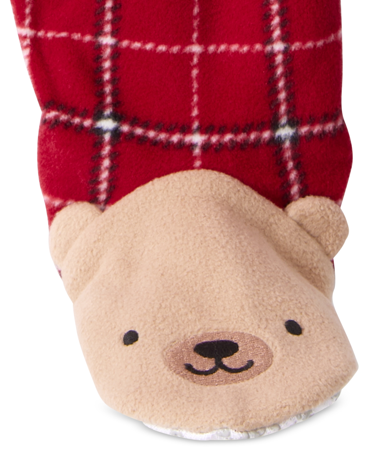 Carter's Baby Boys Plaid-Print Fleece Loose-Fit 1-Piece Footed Pajamas
