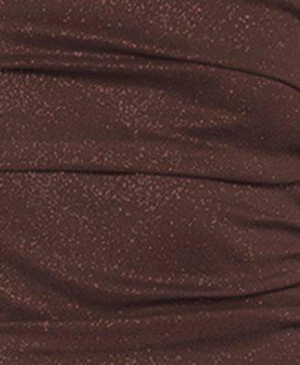 Juniors' Embellished Sleeveless Asymmetrical Bodycon Long Dress