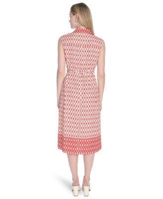 Women's Collared Sleeveless Midi Dress