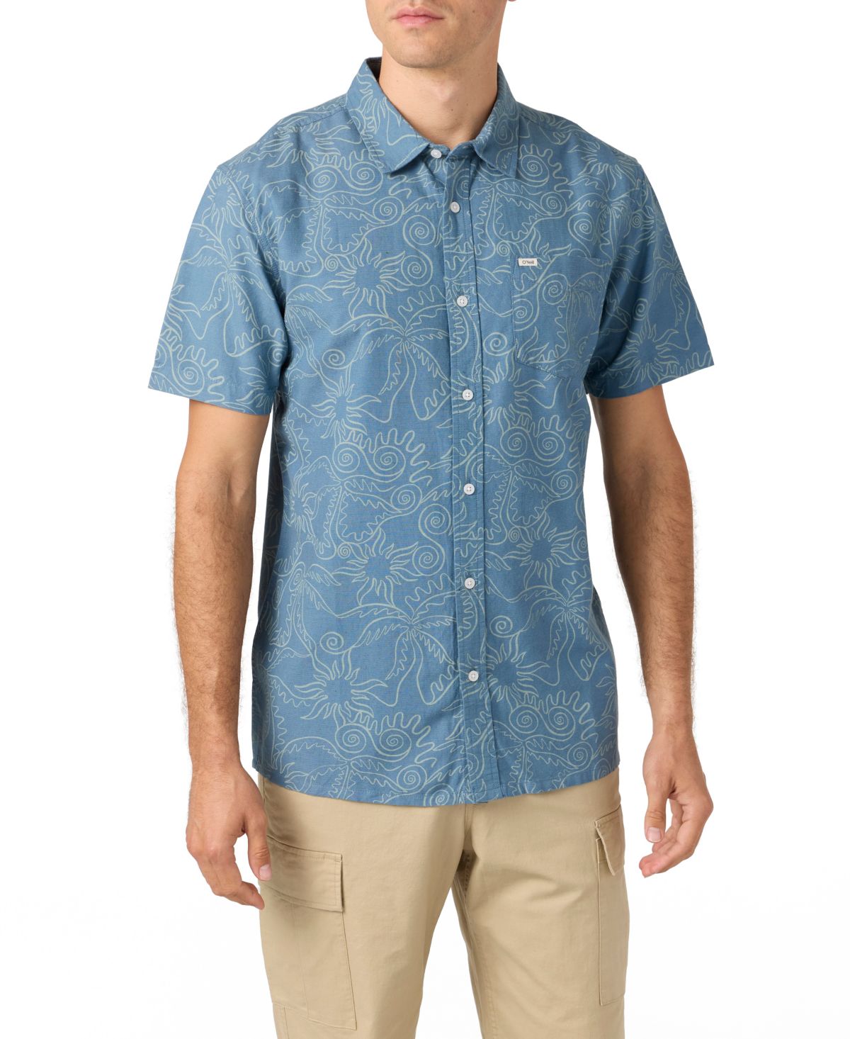 Мужская оригинальная стандартная рубашка с эко-принтом