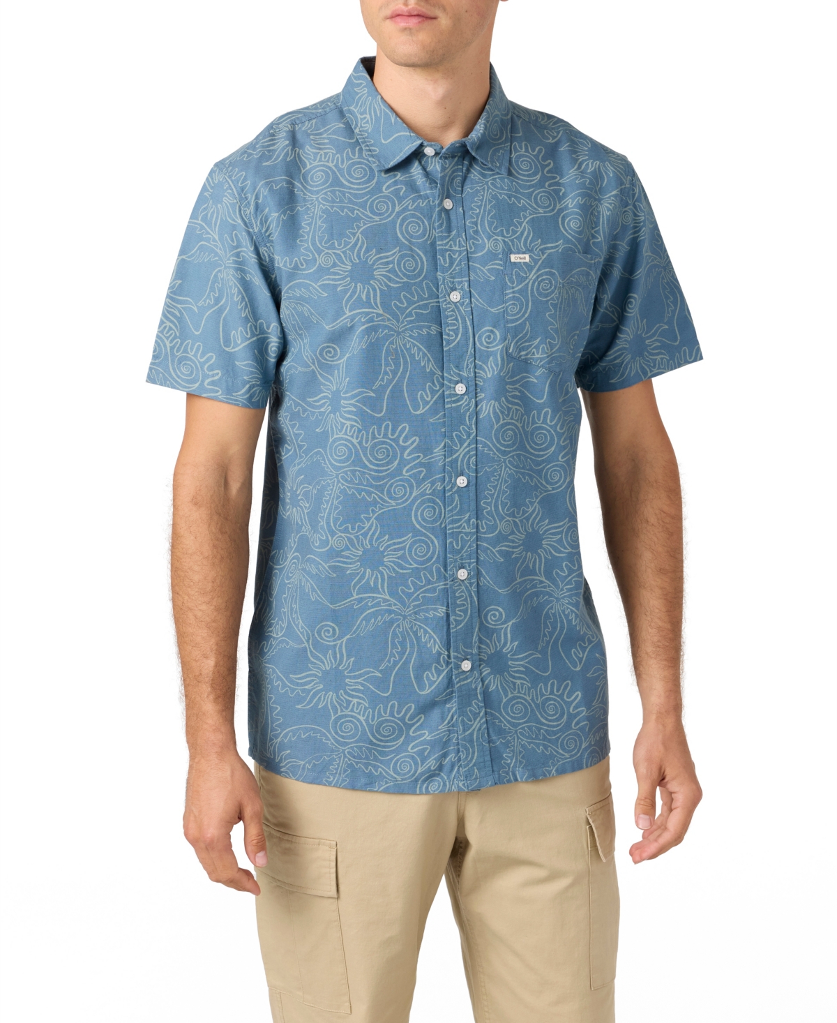 Men's Original Eco Print Standard Shirt - Aegean blue