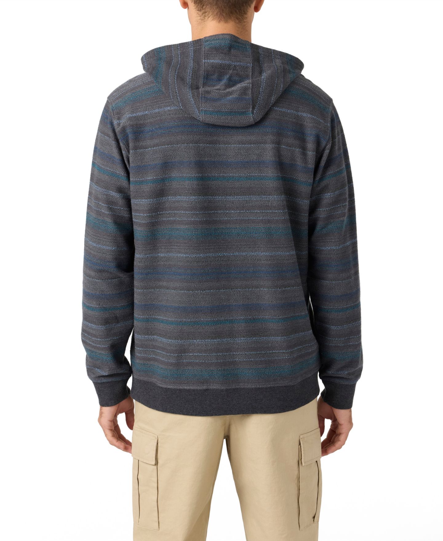 Мужской свитшот O'Neill Bavaro Stripe Pullover, цвет: Чёрный — фото 5