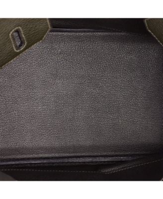 Pre-Owned Hermes Birkin 30 Handbag Brown Clemence with Palladium Hardware